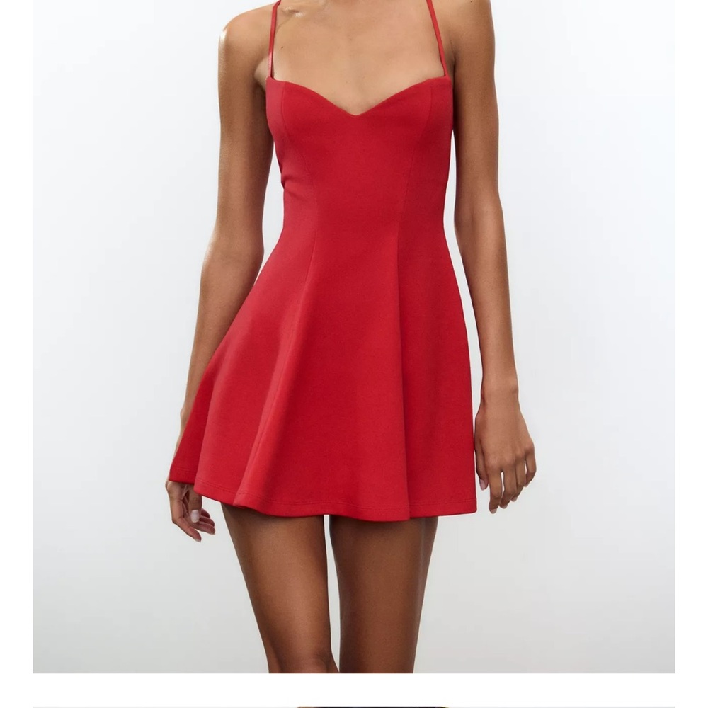 NWT🔥ZARA Sweetheart Neckline RED Mini Dress💃🏼